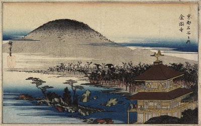 Templet med den gyldne pavillon, ca. 1843 af Utagawa Hiroshige