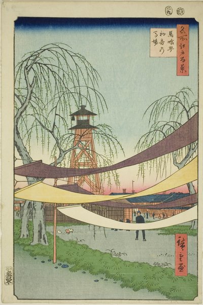 Teha Jori Jin G Lownds at Exposure - Written (Exposure - Skrevet af Tsune no Baba), fra Te-serien "Ridges of ridges Views of Edo (One Hundred Famous Views of Edo)" af Utagawa Hiroshige