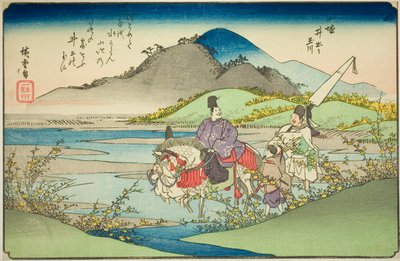 Ide Jewel River i Yamashiro-provinsen (Yamashiro Ide no Tamagawa), fra serien "Six Jewel Rivers in Various Provinces (Shokoku Mu Tamagawa)" af Utagawa Hiroshige