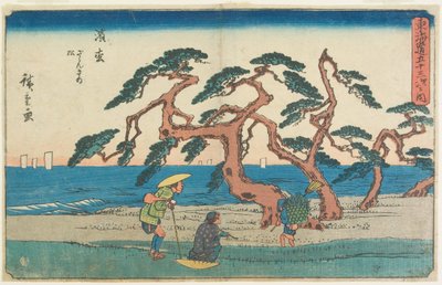 Fyrremarken i Hamamatsu af Utagawa Hiroshige