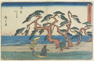Fyrremarken i Hamamatsu, 1841-1842 af Utagawa Hiroshige