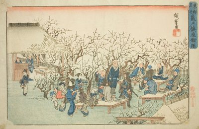 Blommehaven ved Komeido (Kameido ume yashiki no zu), fra serien "Famous Places in the Eastern Capital (Toto meisho)" af Utagawa Hiroshige