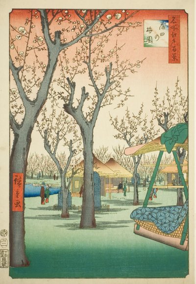 Blommeplantagen ved Kamata (Kamata no umezono), nr. 27 fra serien "Hundrede berømte udsigter over Edo (Meisho Edo hyakkei)" af Utagawa Hiroshige