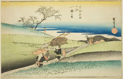 The Village of Yase (Yase no sato), from the series "Famous Places in Kyoto (Kyoto meisho no uchi)" af Utagawa Hiroshige