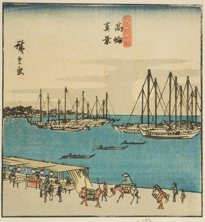 True View of Takanawa (Takanawa shinkei), del af et ark fra serien "Famous Places in the Eastern Capital (Toto meisho)" af Utagawa Hiroshige