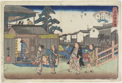 Umegawa ved Yanagibashi i Ryo_goku, ca. 1835-1842 af Utagawa Hiroshige