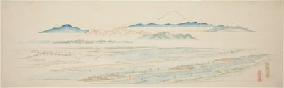 Village of Tamagawa (Tamagawa no sato), fra en række uden titel af berømte udsigter over Edo-forstæderne af Utagawa Hiroshige