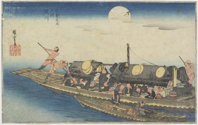 Yodo River, ca. 1834 af Utagawa Hiroshige