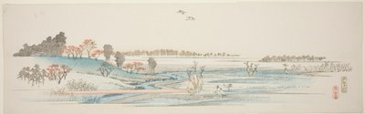 Yuhigaoka, fra en række uden titel af berømte udsigter over Edo-forstæderne af Utagawa Hiroshige