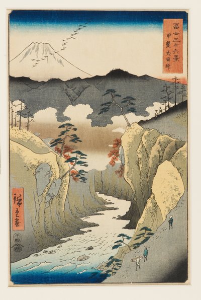 Inume Pass i Kai-provinsen af Utagawa II Hiroshige