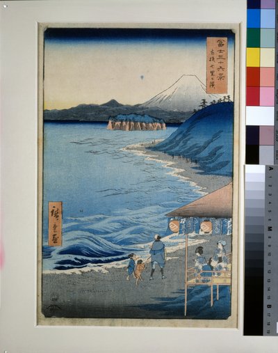 Seven-mile Beach i Sagami-provinsen af Utagawa II Hiroshige