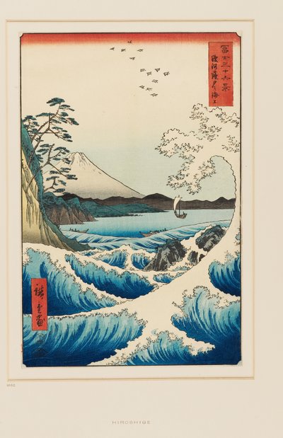 Havet ved Satta i Suruga-provinsen af Utagawa II Hiroshige