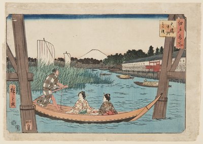 ? Bro, nummer, trefork af Utagawa II Hiroshige