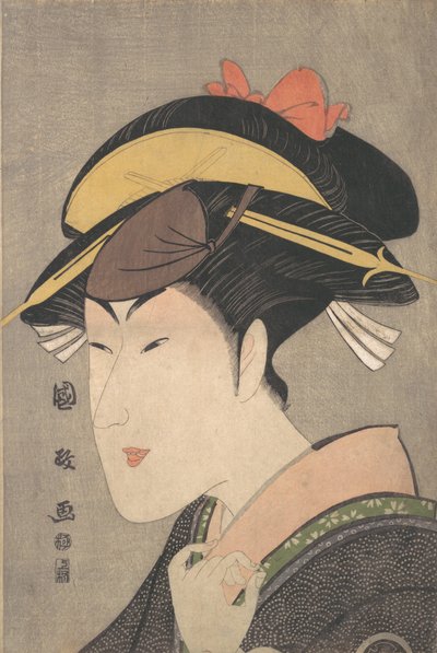 Skuespilleren Matsumoto Yonesaburo i en kvinderolle, slutningen af 1790