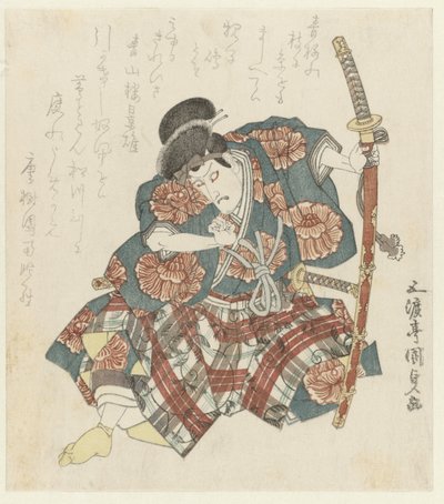 Skuespiller med langt sværd af Utagawa Kunisada (I)