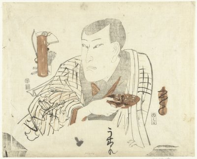 Skuespiller med fad af Utagawa Kunisada (I)