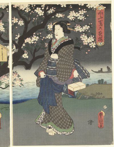 Aftentur langs floden af Utagawa Kunisada (I)