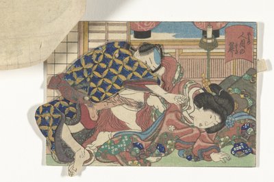 Bevægeligt erotisk tryk af Utagawa Kunisada (I)