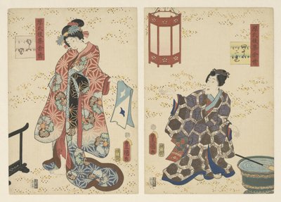 Kapitel 42, den parfumerede prins Varige indtryk af en sen Genji-samling (serietitel) af Utagawa Kunisada (I)