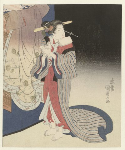 Courtesane gør klar til natten af Utagawa Kunisada (I)
