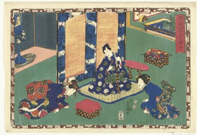 Kapitel 21 True Images of the Splendid Prince (serietitel) Sono sugata Hikaru no utsushi-e (serietitel på objekt) af Utagawa Kunisada (I)