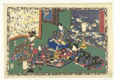 Kapitel 23 True Images of the Splendid Prince (serietitel) Sono sugata Hikaru no utsushi-e (serietitel på objekt) af Utagawa Kunisada (I)