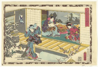 Kapitel 46 True Images of the Splendid Prince (serietitel) Sono sugata Hikaru no utsushi-e (serietitel på objekt) af Utagawa Kunisada (I)