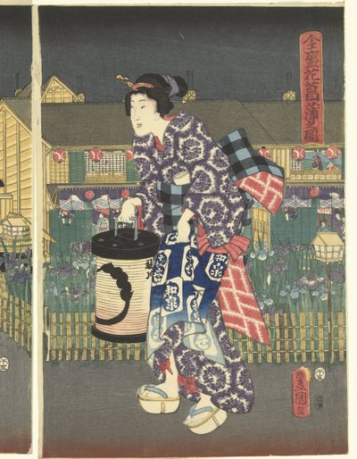 Irissen Inn Boei zensei hanashobu no zu af Utagawa Kunisada (I)