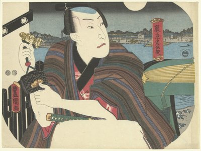 Samurai ved floden af Utagawa Kunisada (I)
