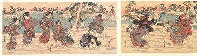 kaste snebolde af Utagawa Kunisada (I)