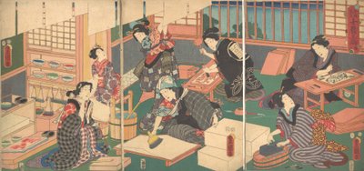 Artisans, fra serien An Up-to-Date Parody of the Four Classes, 1800-tallet., 1800-tallet. af Utagawa Kunisada