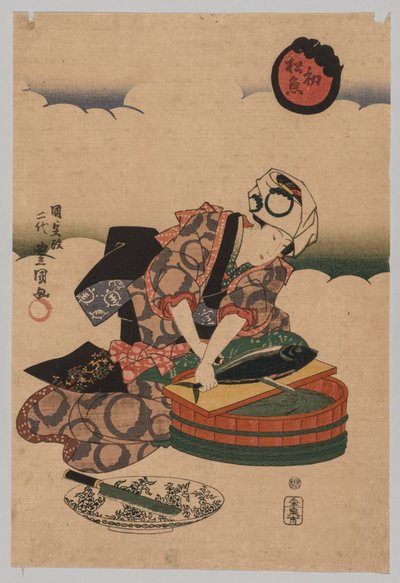 Forbereder Bonita af Utagawa Kunisada