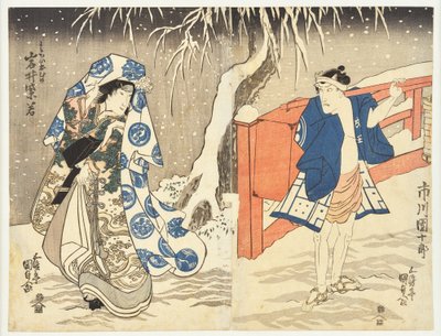 En hemmelig aftale i sneen af Utagawa Kunisada