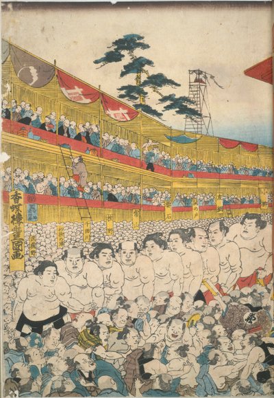 Billeder af den store sumofestival af Utagawa Kunisada