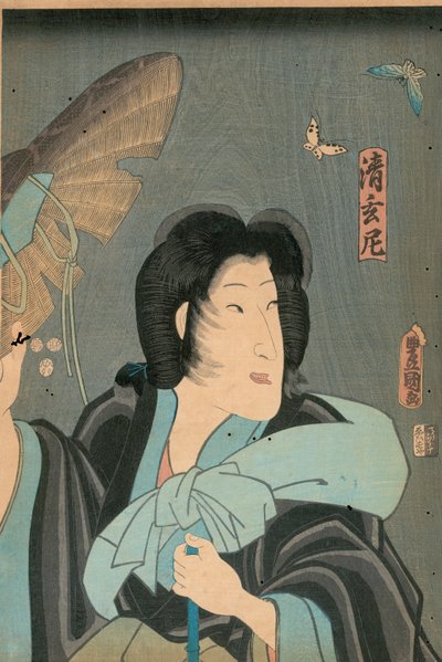 Poet og sommerfugl, udgivet af Otaya Takichi af Utagawa Kunisada