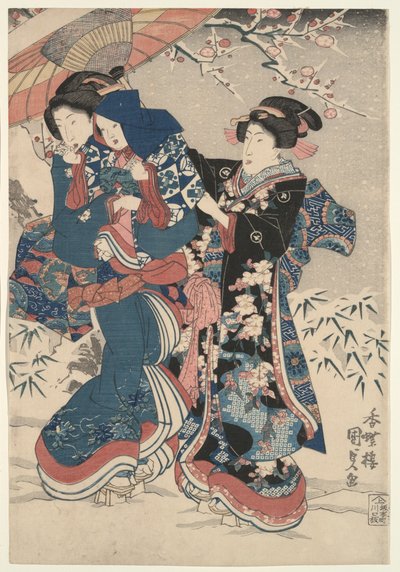 Snekamp af Utagawa Kunisada