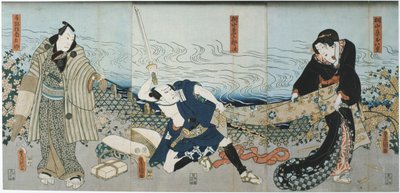 Teaterscene, 1844 af Utagawa Kunisada