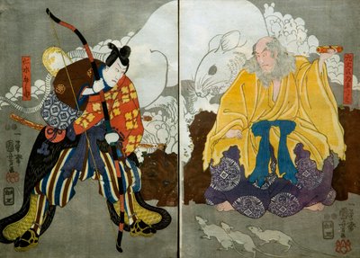 Bando Hikosaburo Ⅳ som spøgelse for venstrefløjens minister af Utagawa Kuniyoshi