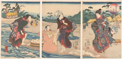 Decho Farmer Inde Produktion Musashi Musashikuni Chofu no Tamagawa af Utagawa Kuniyoshi