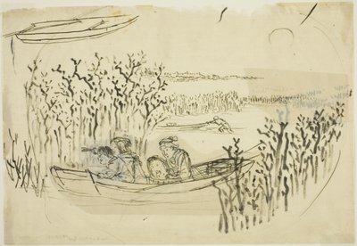 Indsamling af tang ved Omori af Utagawa Kuniyoshi