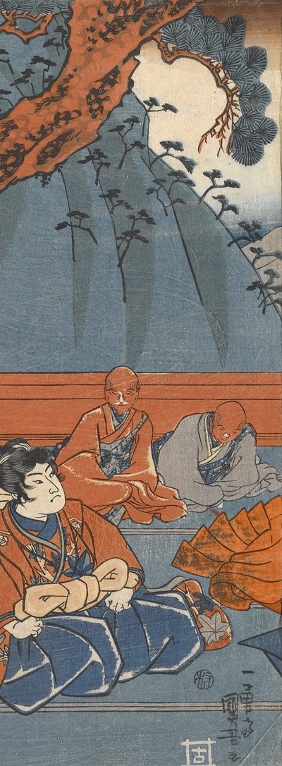Hakoōmaru trifft Kudō Suketsune af Utagawa Kuniyoshi