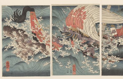 Historien om skibskaptajn Yojibei. af Utagawa Kuniyoshi