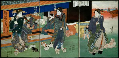 Foran Funabashiya Sweets Shop af Utagawa Kuniyoshi
