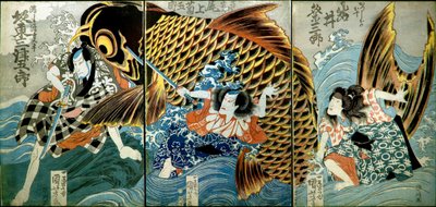 Iwai Kumesaburō II som Katsushika no Ojū af Utagawa Kuniyoshi