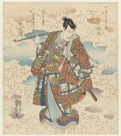 Mand med lang pibe af Utagawa Kuniyoshi
