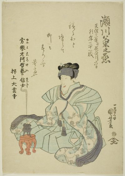 Mindeportræt af skuespilleren Segawa Kikunojo V af Utagawa Kuniyoshi