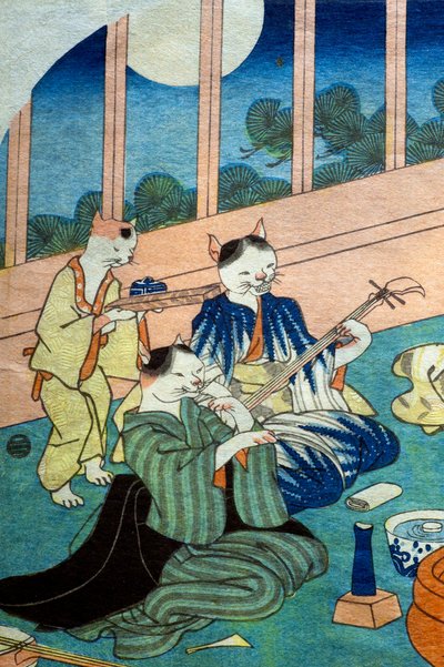Kattens højde, ca. 1843 af Utagawa Kuniyoshi