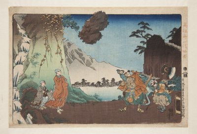 Nichiren og den svævende klippe ved Mount Komuro den 28. dag i den femte måned af 1274 (Bun