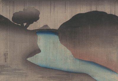 Ochanomizu in the Rain, midten af det 19. århundrede. af Utagawa Kuniyoshi