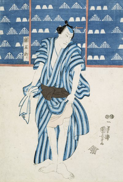 Portræt af Tunagore (træbloktryk) af Utagawa Kuniyoshi